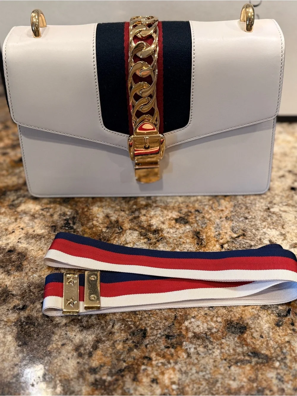 Gucci white leather